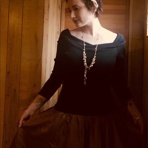 Tallulah Black and Gold Vintage Formal Dress!